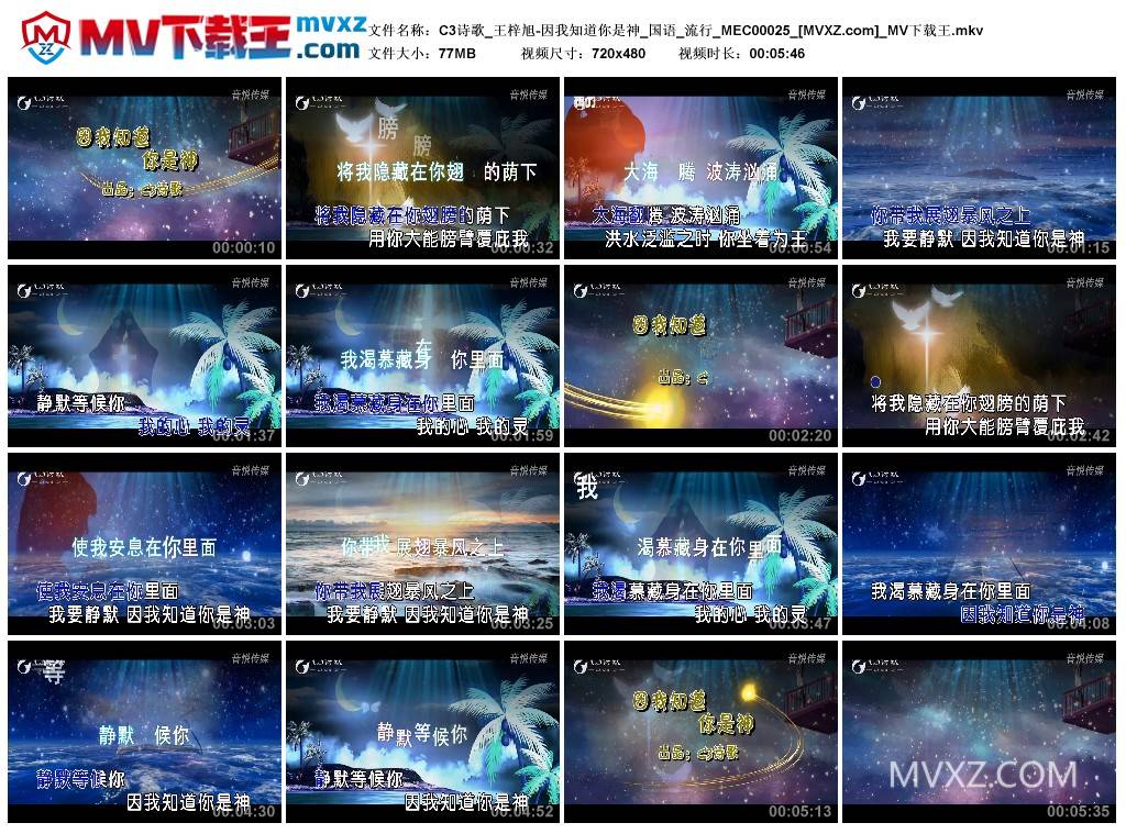 C3诗歌_王梓旭-因我知道你是神_国语_流行_MEC00025